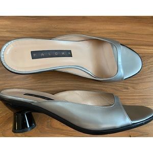 Vero Cuoio Paloma Silver Patent Italian Leather
